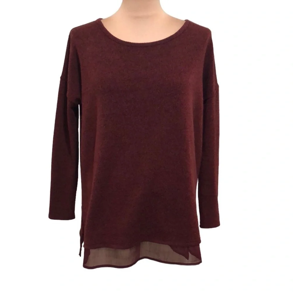 Urban Outfitters Silence + Noise Sweater Size Small Burgundy Red Pullover